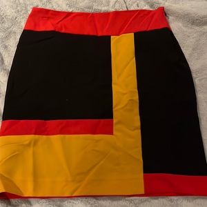 Geometric skirt. Above knee length.